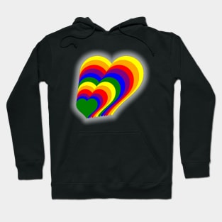 Hearts, hearts, hearts...in primary colors Hoodie